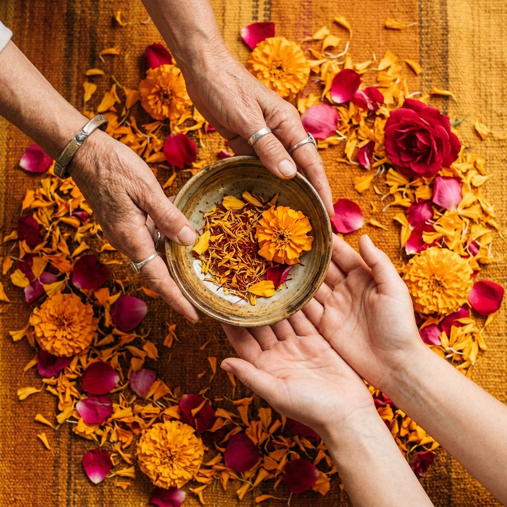 Compassionate hands symbolic of giving and healing